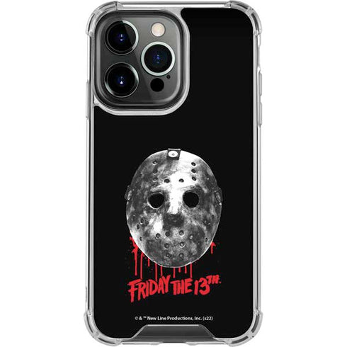 Warner Bros Friday the 13th Jason Voorhees Dripping Mask iPhone 16 Pro Clear Case